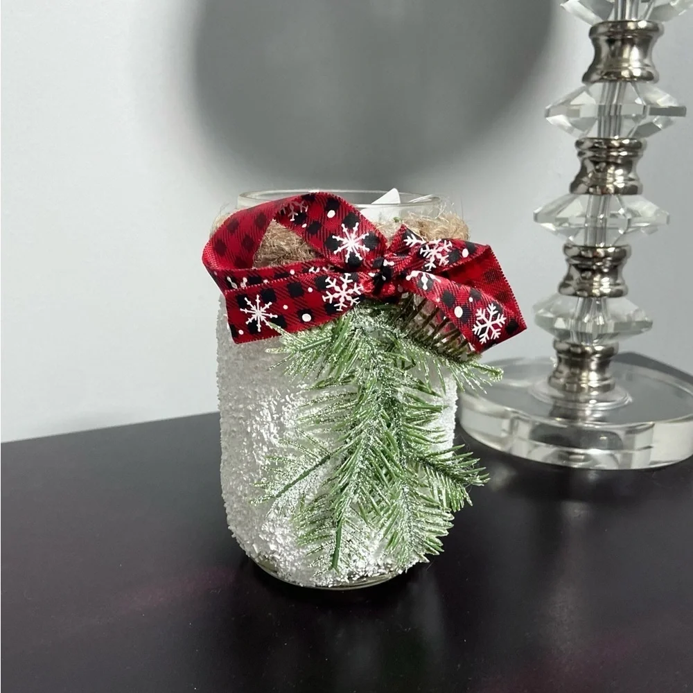 Frosted Woodland Glow Jar